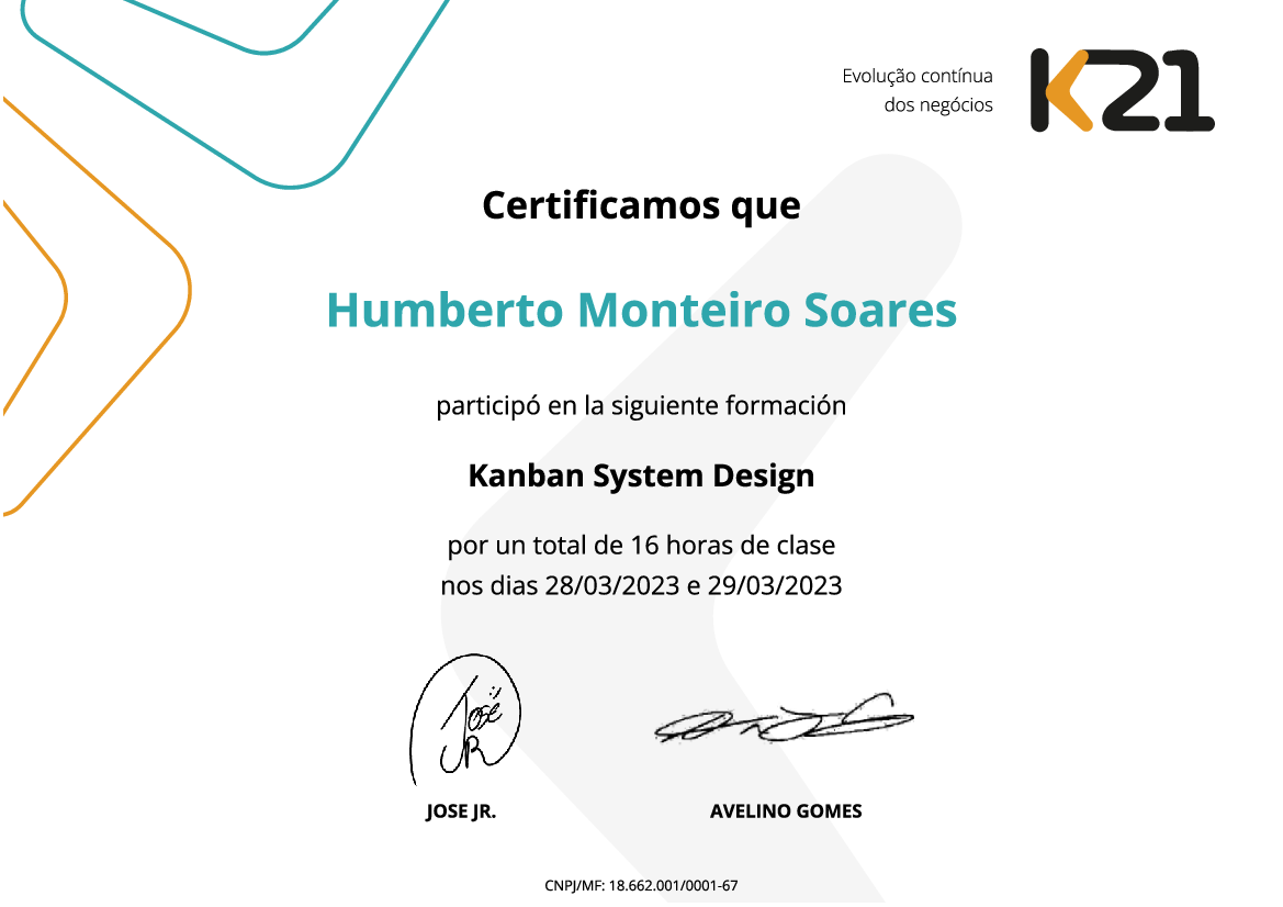 Certificado K21